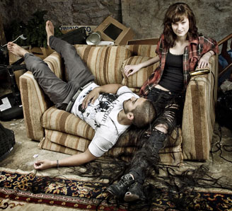 Photo of Boy and Girl on Couch